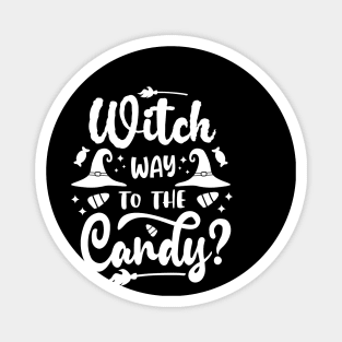 Witch Way to the Candy Halloween Witch Candy Lover Kids Magnet